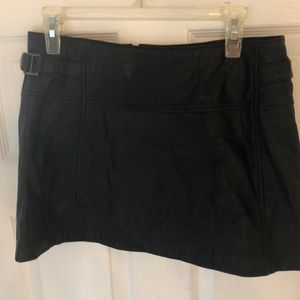Leather mini skirt